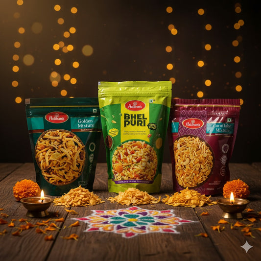 Diwali Special Combo Pack of Golden Mixture, Bhel Puri, Conflake Mixture